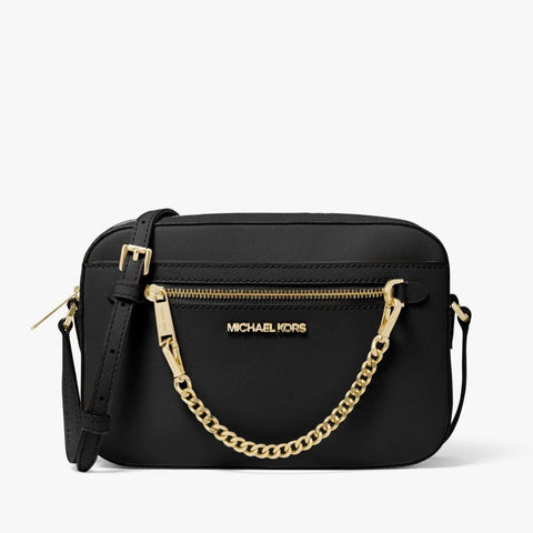 Crossbody Mercer Small with golden chain - Michael Kors - BLACK