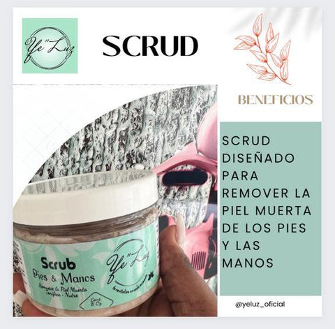 Scrub pies y manos - Crema exfoliante e hidratante - Exfoliating and moisturizing cream