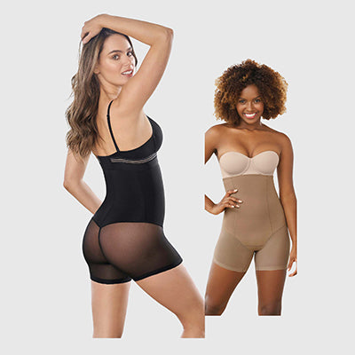 Firm Compression High-Waisted Sheer Short Shaper - Leonisa