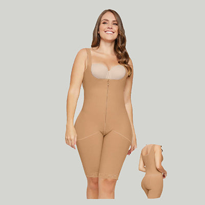 Sculpting Body and Thigh Shaper - Wide Straps - Leonisa