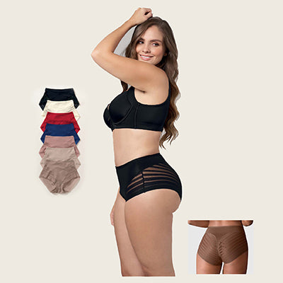 Lace Stripe Undetectable Classic Shaper Panty - Leonisa