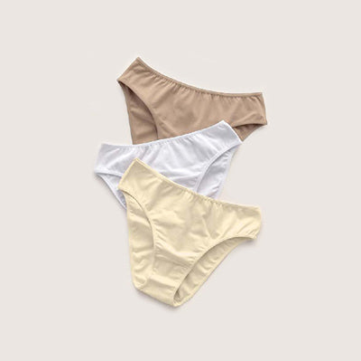 3-Pack Full Coverage Stretch Cotton Bikini Panties - Leonisa