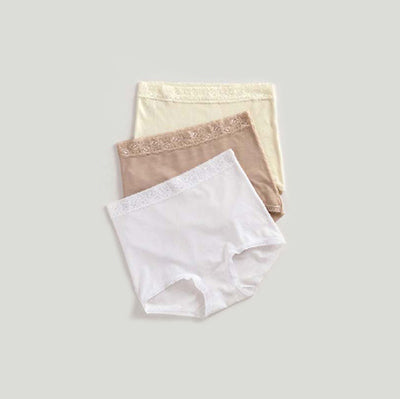 3-Pack Full Hi-Waist Brief Panties - Leonisa