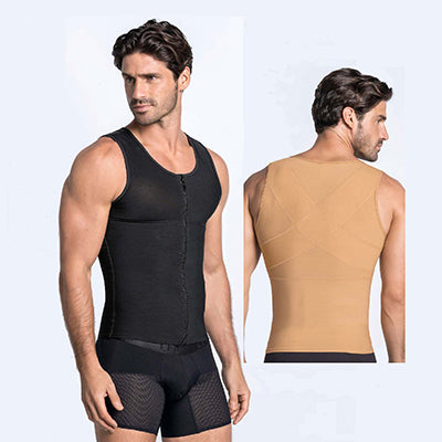 Hook-And-Zip Shaper Vest with Back Support - Leonisa